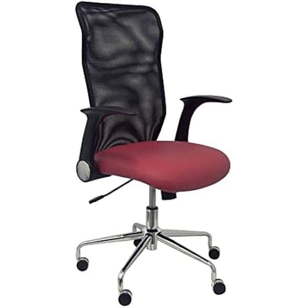 Stol - PIQUERAS Y CRESPO - Minaya - Granat imiterat läder - Ergonomisk - Justerbar i höjdled