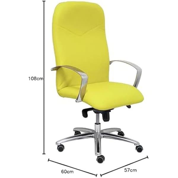 Fåtölj - PIQUERAS Y CRESPO - Caudete - Gult konstläder - Aluminiumstål - 1 sits