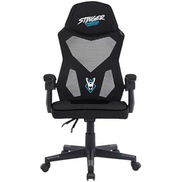 Gaming stol - WOXTER - Sense Black - Andningsbart mesh - 135° lutning - Bekväma armstöd