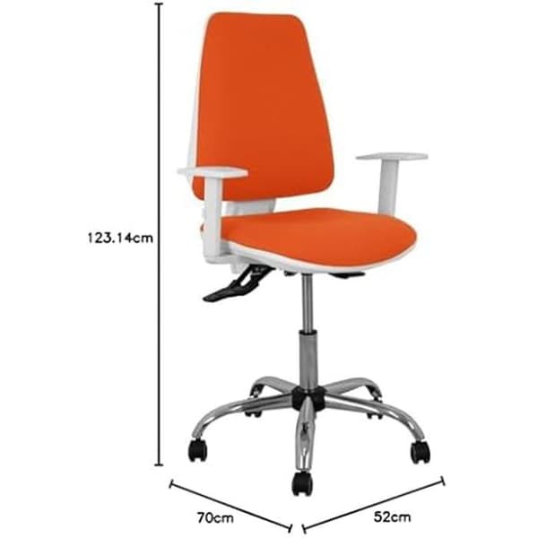 Kontorsstol - PIQUERAS Y CRESPO - Elche 5B5CRRP - Mörk orange - Justerbar i höjdled - 1 sits