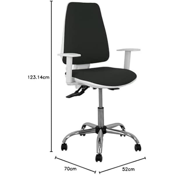 Kontorsstol - PIQUERAS Y CRESPO - 1014ASB840B5CRRP - Svart - Justerbar i höjdled - 1 sits