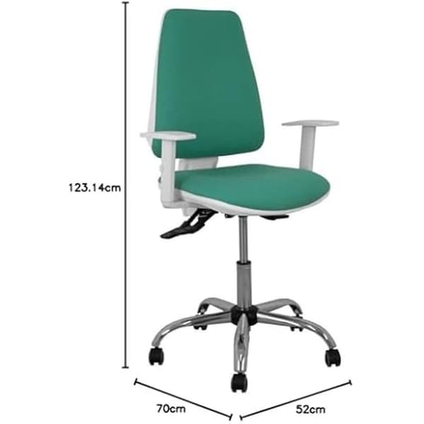 Kontorsstol - PIQUERAS Y CRESPO - 1014ASB456B5CRRP - Ergonomisk - Justerbar i höjdled - Smaragdgrön