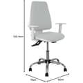 Miniatyrbild 2 av 2: Kontorsstol - PIQUERAS Y CRESPO - 1014ASB40B5CRRP - Ergonomisk - Justerbar i höjdled - Ljusgrå