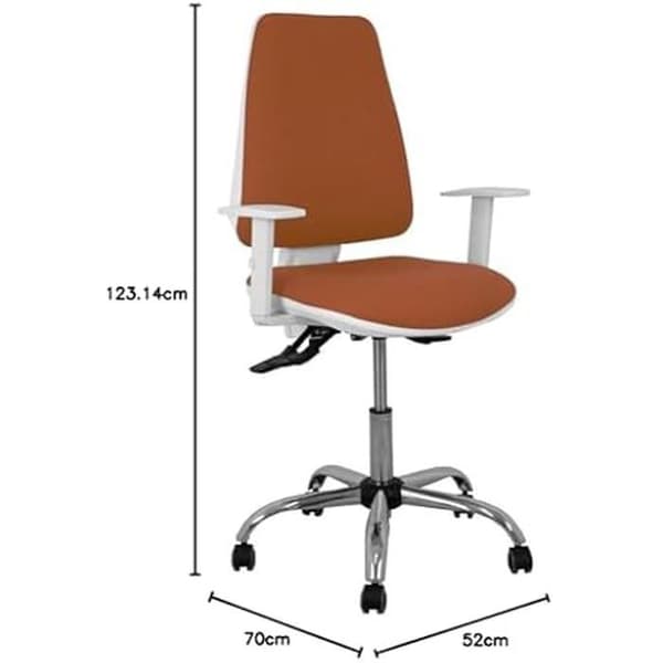 Kontorsstol - PIQUERAS Y CRESPO - Elche 3B5CRRP - Brun - Justerbar i höjdled - 1 sits