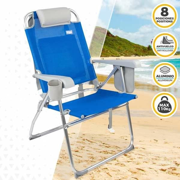 Polstrede Campingstol Colorbaby Blå 47 x 63 x 99 cm Strand