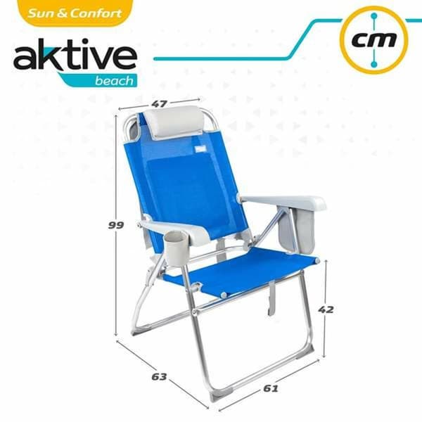 Polstrede Campingstol Colorbaby Blå 47 x 63 x 99 cm Strand