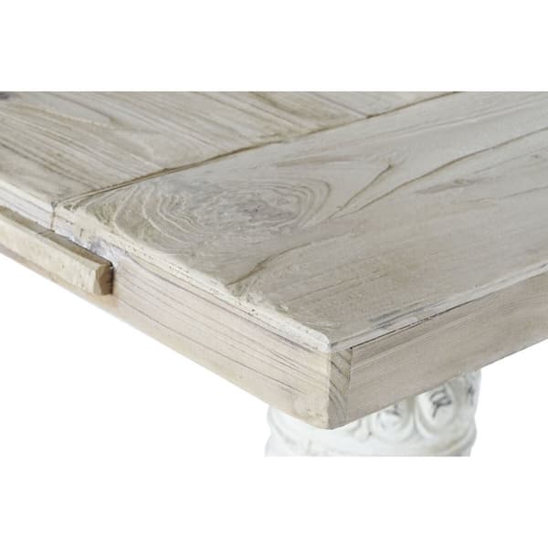 Ruokapöytä DKD Home Decor Valkoinen Luonnollinen Kuusi 200 x 90 x 78 cm