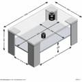 Miniatyrbillede 2 af 2: Sofabord Brun Grå 100 x 46 x 60 cm