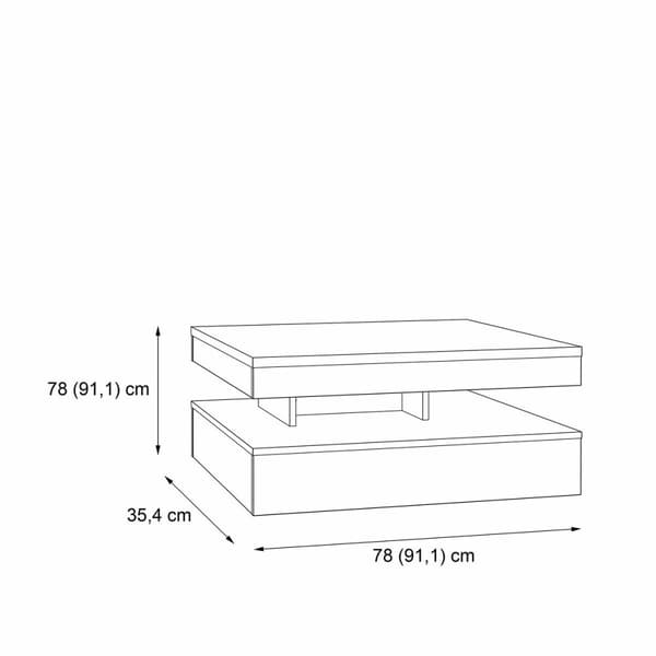 Senterbord Brun 78 x 78 x 36 cm