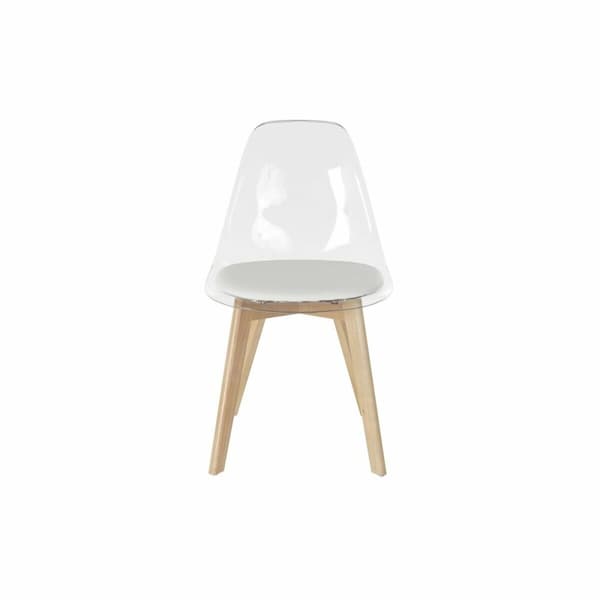 KÄYTETTY Ruokatuoli DKD Home Decor Valkoinen Puu Polykarbonaatti (Kunnostetut Tuotteet A)