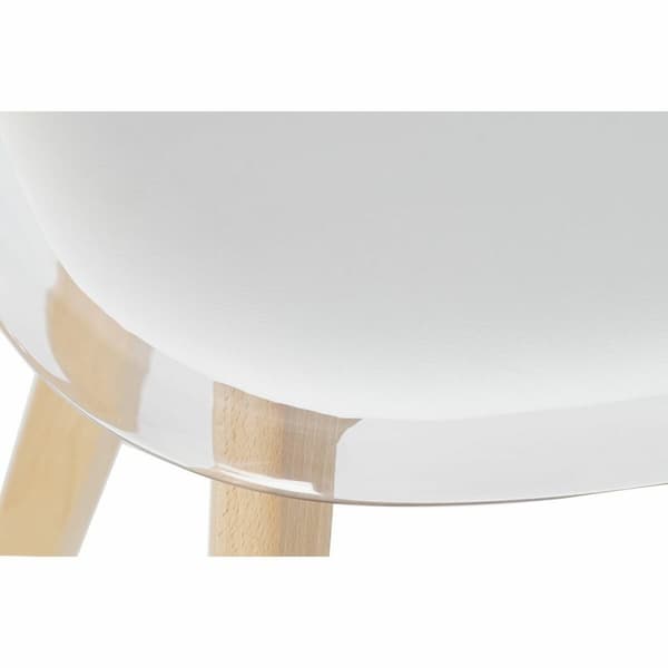 KÄYTETTY Ruokatuoli DKD Home Decor Valkoinen Puu Polykarbonaatti (Kunnostetut Tuotteet A)