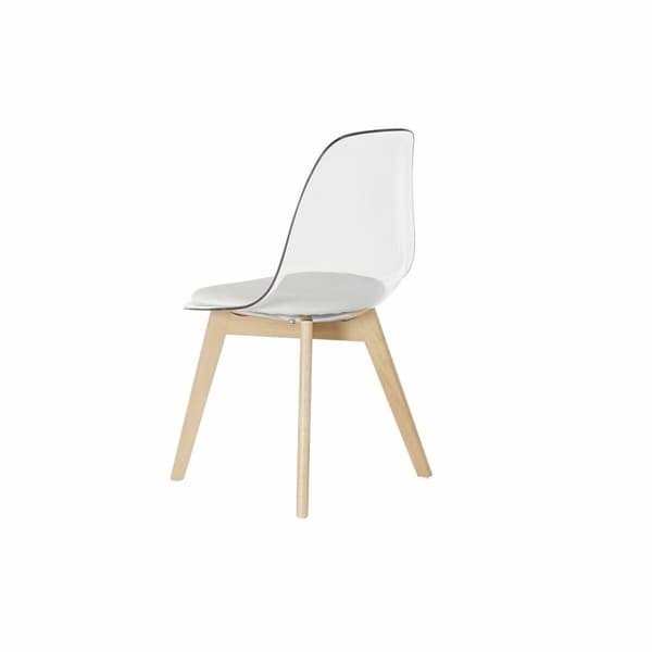KÄYTETTY Ruokatuoli DKD Home Decor Valkoinen Puu Polykarbonaatti (Kunnostetut Tuotteet A)