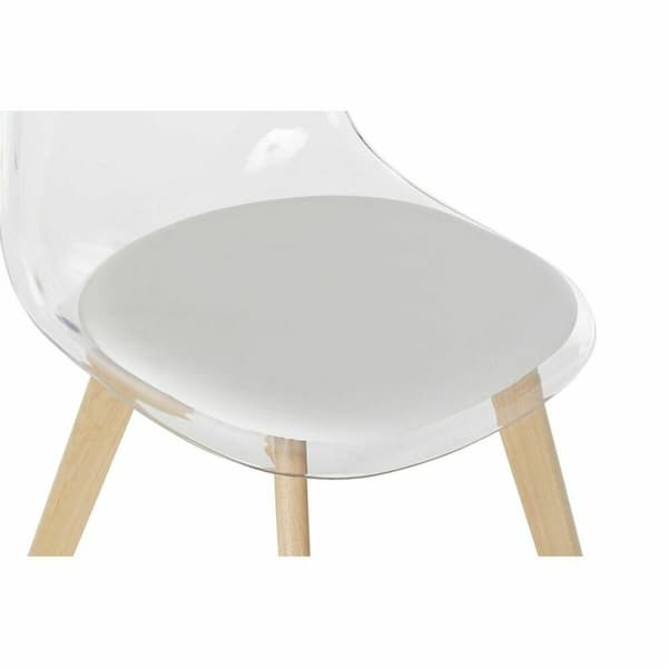 KÄYTETTY Ruokatuoli DKD Home Decor Valkoinen Puu Polykarbonaatti (Kunnostetut Tuotteet A)
