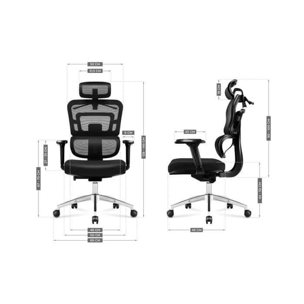 Kontorsstol - MARK ADLER - Expert 4.9 - Ergonomisk - Ländryggsstöd - HD Mesh Tyg