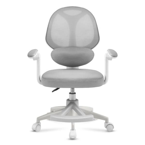 Justerbar barnkontorsstol MARK ADLER Junior 4.5 Grå - Ergonomisk, Fällbara armstöd, Självlåsande hjul