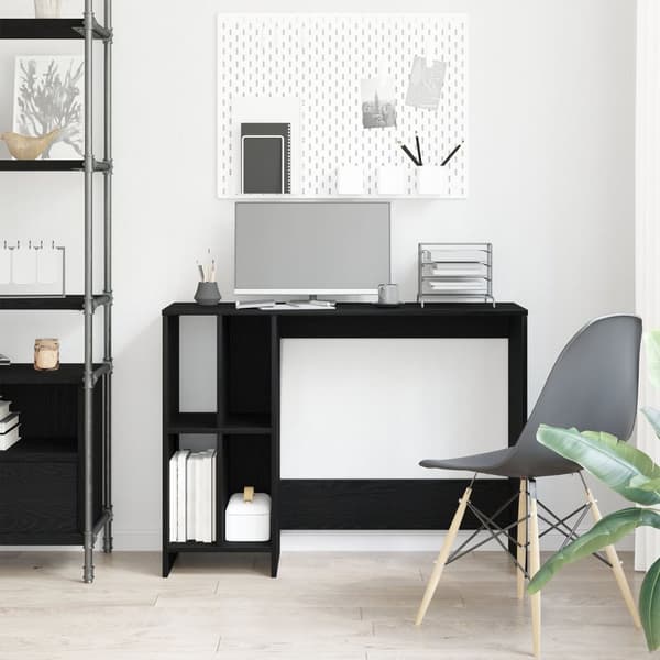 vidaXL Skrivebord Svart Eik 102,5x35x75 cm Ingeniørtre