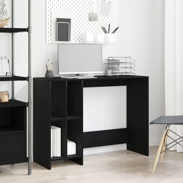 vidaXL Skrivebord Svart Eik 102,5x35x75 cm Ingeniørtre