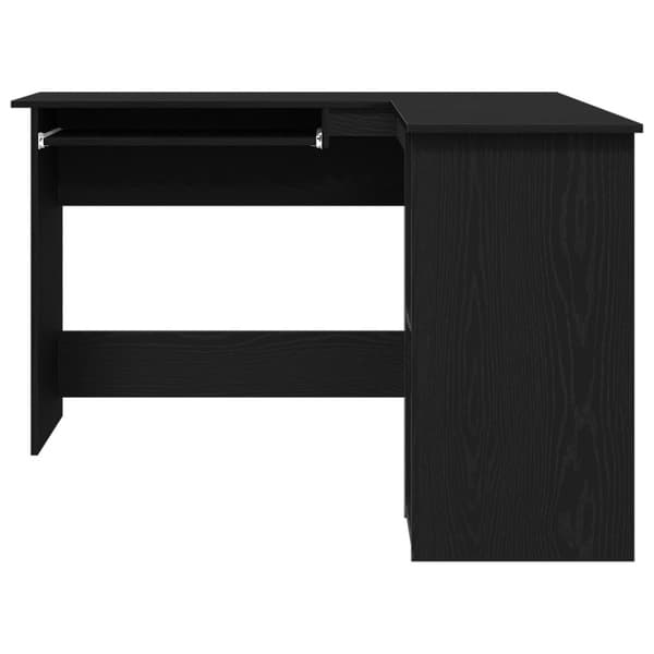 vidaXL hörnskrivbord Svart ek Konstruerat trä 140x120x75 cm