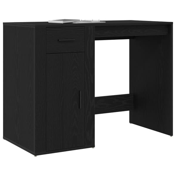 vidaXL Kirjoituspöytä Musta Tammi 100x49x75 cm Tekninen Puu