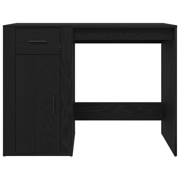 vidaXL Kirjoituspöytä Musta Tammi 100x49x75 cm Tekninen Puu