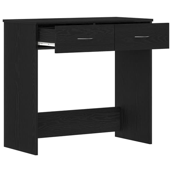 vidaXL Skrivbord Svart ek MDF 80 x 40 x 75 cm, medelstort skrivbord