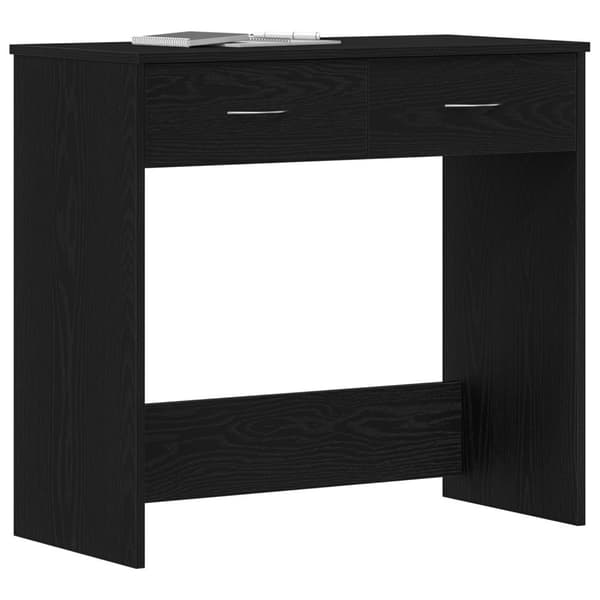 vidaXL Skrivbord Svart ek MDF 80 x 40 x 75 cm, medelstort skrivbord