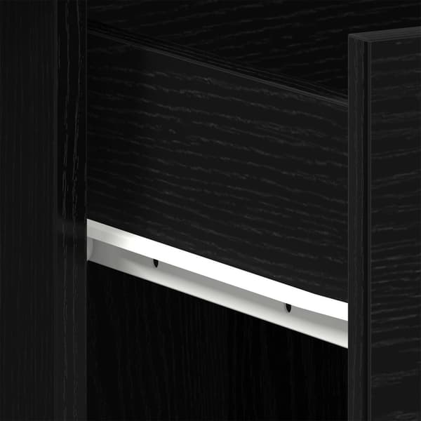 vidaXL Skrivebord Sort eg Konstrueret træ 100x50x76 cm Holdbart