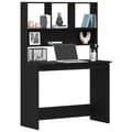 Miniatyrbilde 5 av 11: vidaXL Skrivebord med hyller svart eik 102x45x148 cm konstruert tre