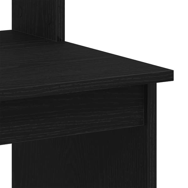 vidaXL Skrivebord med hyller svart eik 102x45x148 cm konstruert tre