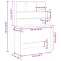 Miniatyrbilde 11 av 11: vidaXL Skrivebord med hyller svart eik 102x45x148 cm konstruert tre