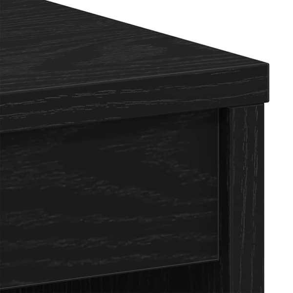 vidaXL Skrivebord svart eik 90x40x72 cm konstruert tre