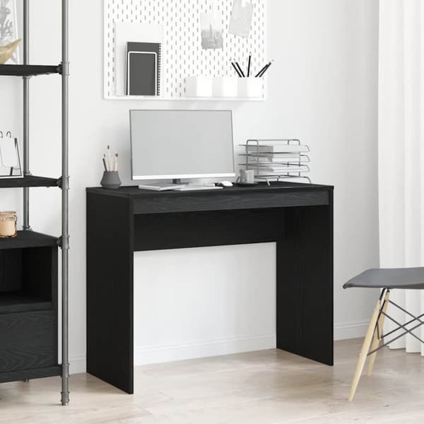 vidaXL Skrivebord svart eik 90x40x72 cm konstruert tre