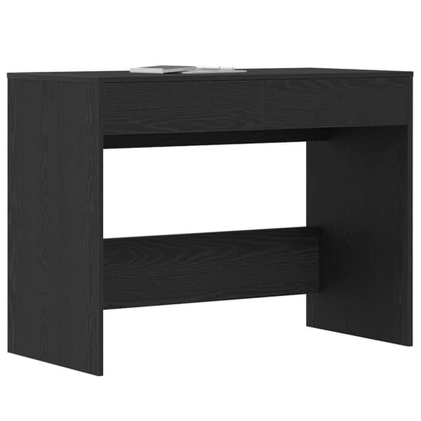 vidaXL skrivebord 101x50x76,5 cm konstrueret træ sort egetræsfarve