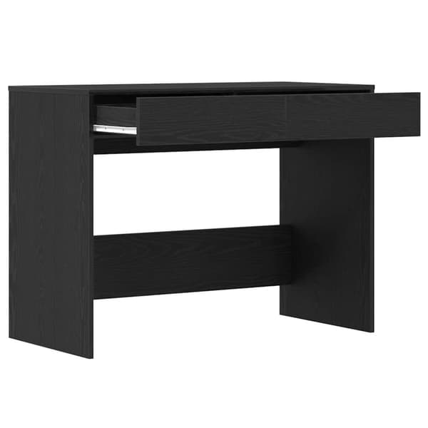 vidaXL skrivebord 101x50x76,5 cm konstrueret træ sort egetræsfarve