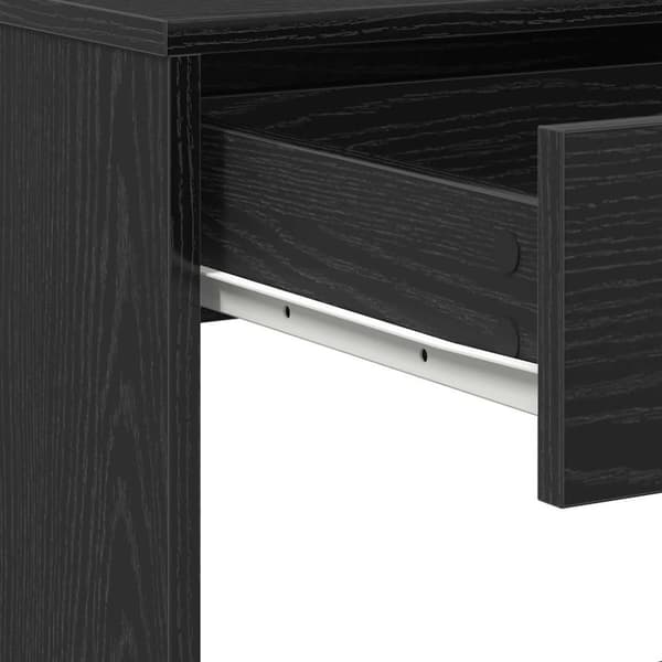 vidaXL skrivebord 101x50x76,5 cm konstrueret træ sort egetræsfarve