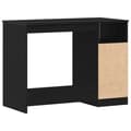 Miniatyrbillede 9 af 11: vidaXL skrivebord m. skuffer 102x50x76 cm konstrueret træ sort egetræ
