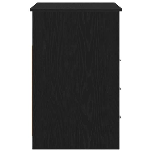 vidaXL Skrivebord med skuffer svart eik 102x50x76 cm konstruert tre