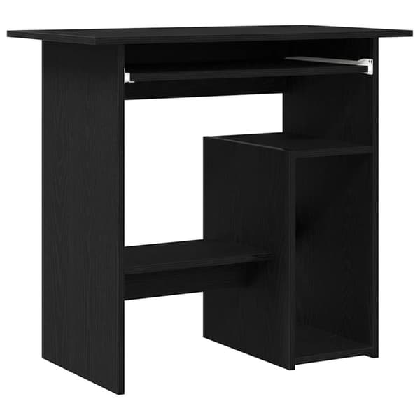 vidaXL skrivebord 80 x 45 x 74 cm konstrueret træ sort egetræsfarve