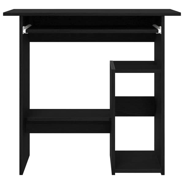 vidaXL skrivebord 80 x 45 x 74 cm konstrueret træ sort egetræsfarve