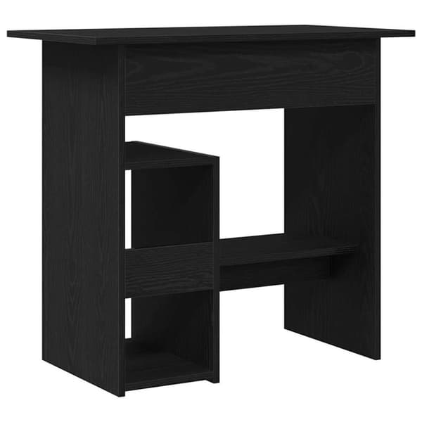 vidaXL skrivebord 80 x 45 x 74 cm konstrueret træ sort egetræsfarve
