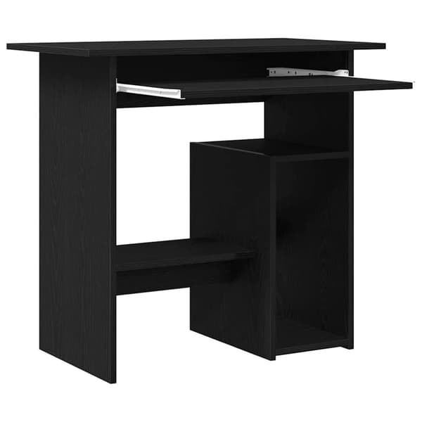 vidaXL Skrivbord svart ek 80x45x74 cm konstruerat trä
