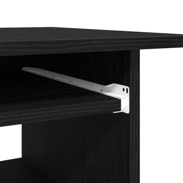 vidaXL Skrivbord svart ek 80x45x74 cm konstruerat trä