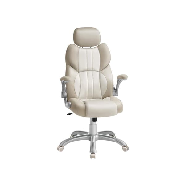 Kontorstol, SONGMICS OBG65BK, 70x70 cm, Cremehvid