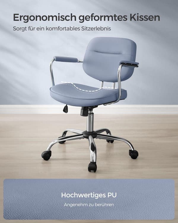 Kontorsstol, Skrivbordsstol OBG033B01, 60x60 cm, Blå
