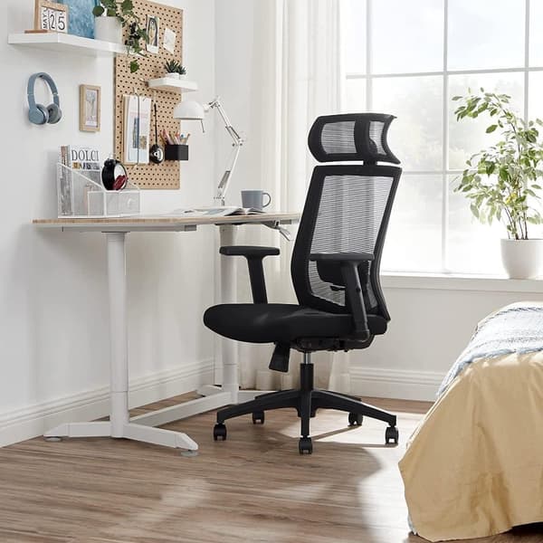 Kontorsstol, SONGMICS OBN55BK, Svart