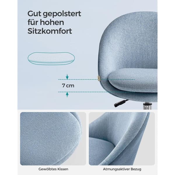 Stol, SONGMICS OBG020G01, 60x60 cm, Blå