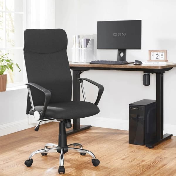 Kontorstol, SONGMICS OBN034B01, 63x63 cm, Sort