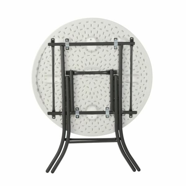 Fällbord Lifetime Vit Rund Stål Plast 83 x 73,5 cm