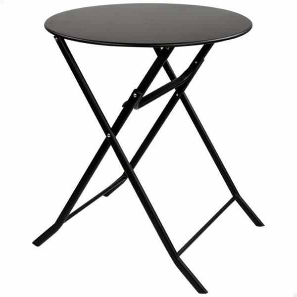Fällbord Aktive Rund Svart Stål 60 x 70 cm