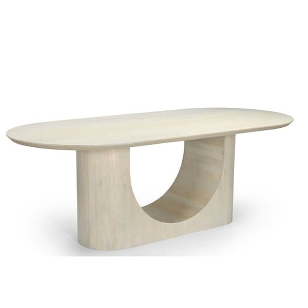 Spisebord Home ESPRIT Hvid Mangotræ 220 x 100 x 76 cm